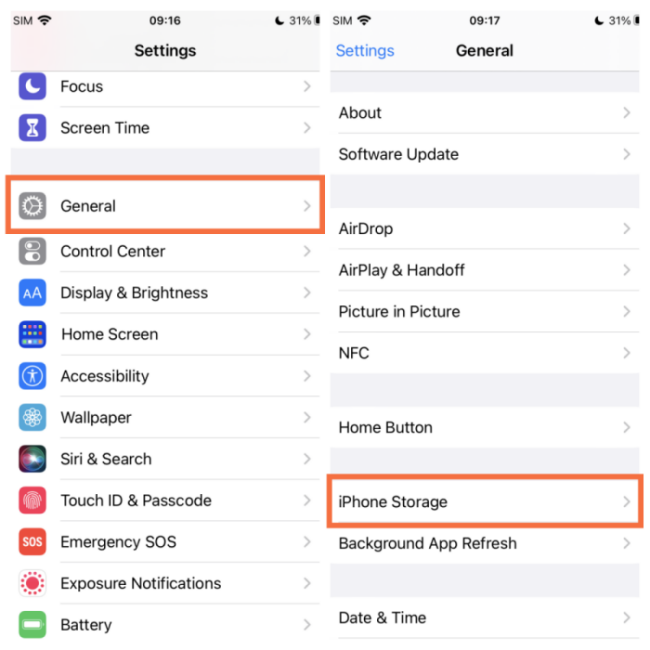 How to Clear Tidal Cache on iOS and Android iphone-storage-ios.png