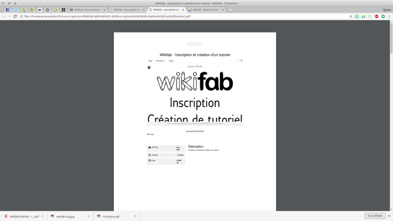 Wikifab - Inscription et création d'un tutoriel Wikifab - Inscription et cr ation d un tutoriel - Wikifab Chromium 019.png