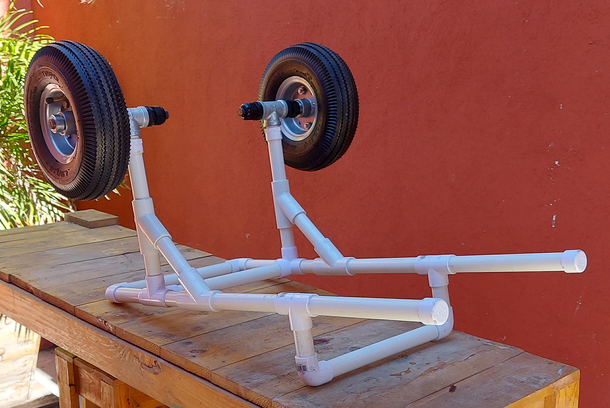 Build a Dog Wheelchair with PVC Pipes WikiFab Step05B DogWheelchair Carftyamigo.png