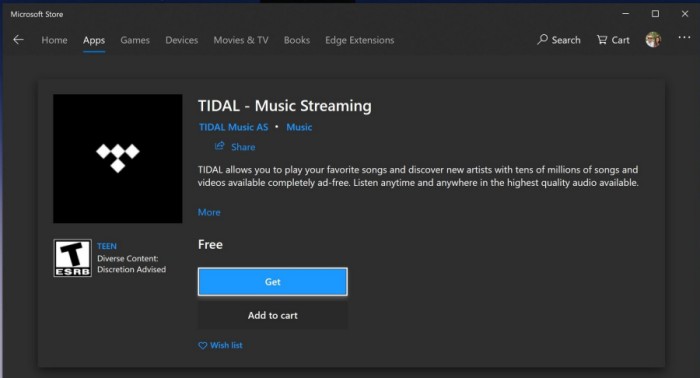 Ultimate Guide to Fix Tidal Not Playing Songs download-tidal-app-from-microsoft-store.jpg