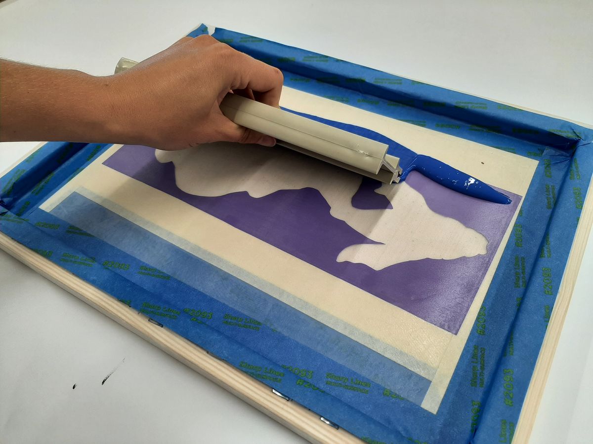 Cadre De Sérigraphie Insolé Et Prêt Pour L'impression