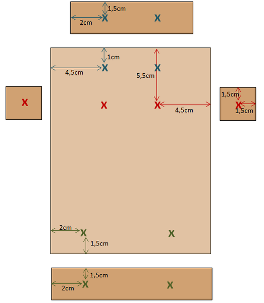 Fichier:Microscope x60 en bois pour une observation avec un smartphone Sch ma per age plaque et tasseaux.png